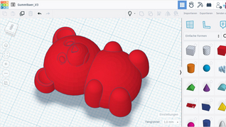 Gummibärchen mit TinkerCAD modelliert