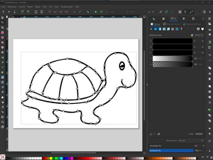 Vektorgrafik einer Schildkröte in Inkscape