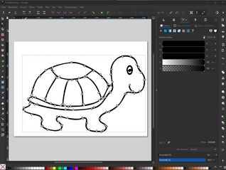 Vektorgrafik einer Schildkröte in Inkscape