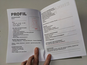 Einblick in die Einstellmöglichkeiten der konzipierten Shopping-App ein Begleitheft zur App