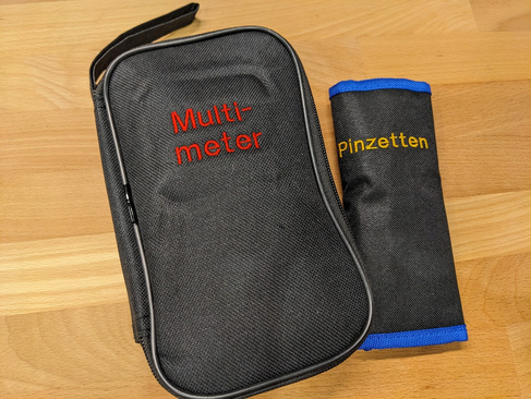 bestickte Werkzeug-Taschen von Multimeter und Pinzetten