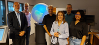 12.6.2023 Director Daniel Zimmermann (DAHZ), Dean Ing. José Mostany (UCA), Dr. Susana Viñes (UCA) at Hyperglobe Lab; Mostany, Heider, Zimmermann, Viñes, Heimann, Ortiz